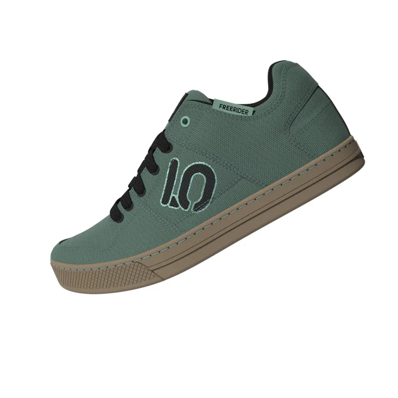 Five Ten Freerider Canvas Womens Mountain Bike Shoes - Hazy Emerald-11
